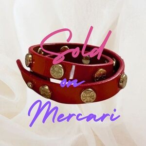 Tory Burch- Patent Leather Miller Double Wrap Bracelet in Orange